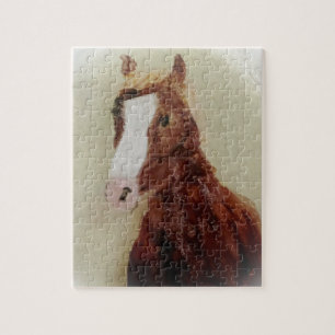 Braunes Pferdebild Puzzle