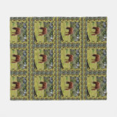 Braunes Pferdeweiden mit gleichem Bild; Fleecedecke (Vorderseite (Horizontal))