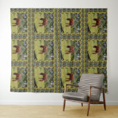 Braunes Pferdeweiden mit gleichem Bild; Wandteppich (Beispiel (Horizontal))