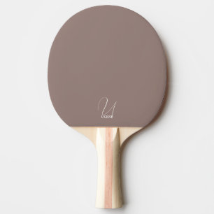 Braunes Ping-Pong-Schläger mit Kokoa-Monogramm Tischtennis Schläger