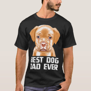 Braunes Pit Bull Dad-Shirt Bestes Vater Pitbull T- T-Shirt