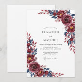 Braunes Raffiniertes Winterhochzeit Einladung (Vorne/Hinten)