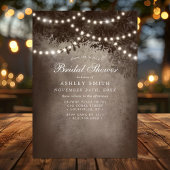 Braunes rustikales Brautparty Einladung