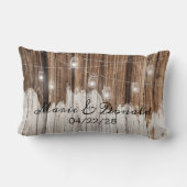 Braunes rustikales Holz mit Licht, anpassbar Lendenkissen (Rückseite)