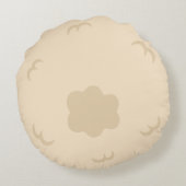 Braunes Schaf - personalisierbares Kinderkissen Rundes Kissen (Rückseite)