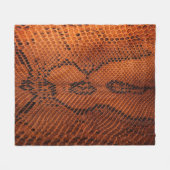 Braunes Schlangenhautmuster - natürlicher Hintergr Fleecedecke (Vorderseite (Horizontal))