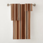 Braunes Streifenmuster Badhandtuch Set (Insitu)