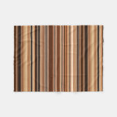 Braunes Streifenmuster Fleecedecke (Vorderseite (Horizontal))