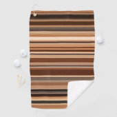 Braunes Streifenmuster Golfhandtuch (Insitu)
