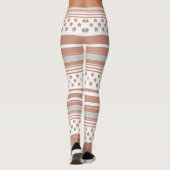 Braunes Streifenmuster mit Sternen Leggings (Rückseite)