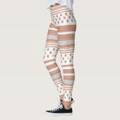 Braunes Streifenmuster mit Sternen Leggings (Links)