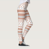 Braunes Streifenmuster mit Sternen Leggings (Rechts)