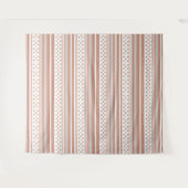 Braunes Streifenmuster mit Sternen Wandteppich (Vorderseite (Horizontal))