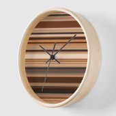Braunes Streifenmuster Uhr (Winkel)