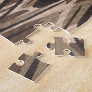 Braunes Tarnmuster Puzzle