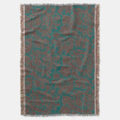 Braunes Teal-Ornament-Design Decke (Vorderseite Vertikal)