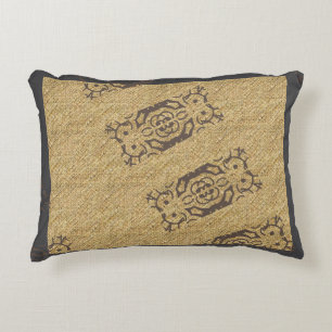 Braunes Textil-Musterdesign Dekokissen