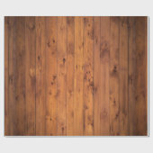 Braunes texturiertes Holz  Geschenkpapier (Flach)
