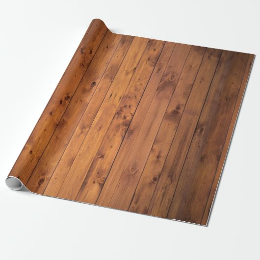Braunes texturiertes Holz  Geschenkpapier (Ungerollt)