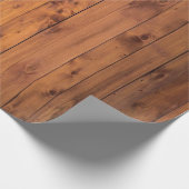 Braunes texturiertes Holz  Geschenkpapier (Ecke)