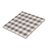 Braunes Tischdeckenmuster Fliese (Seite)