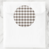 Braunes Tischdeckenmuster Runder Aufkleber (Tasche)