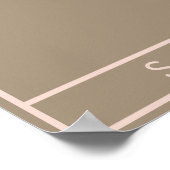 Braunes Tischset Poster (Ecke)