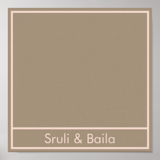 Braunes Tischset Poster