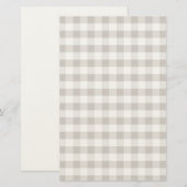 Braunes Tischtuchmuster Briefpapier (Vorne/Hinten)