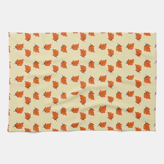 Braunes trockenes Blätter Geschirrtuch (Horizontal)