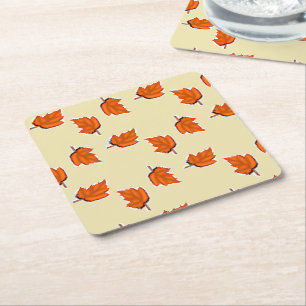 Braunes trockenes Blätter Rechteckiger Pappuntersetzer