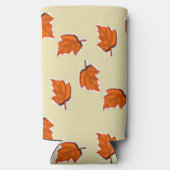 Braunes trockenes Blätter Selters Dosenkühler (Rückseite)