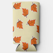 Braunes trockenes Blätter Selters Dosenkühler (Vorderseite)