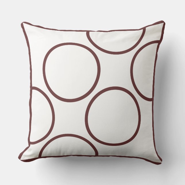 braunes und aquamarin modernes Kissen (Vorderseite)