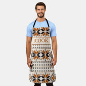 Braunes und beige amerikanisches Muster Schürze (Getragen)