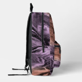 Braunes und beige verschwommenes Kristallmuster Bedruckter Rucksack (Links)