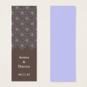 Braunes und blaues Muster, Hochzeitsmarken (Vorne & Hinten)