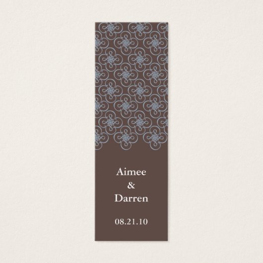 Braunes und blaues Muster, Hochzeitsmarken (Vorderseite)