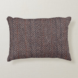 Braunes und blaues Tweed-Bild Akzent Pillow Zierkissen