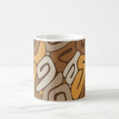 Braunes und cremefarbenes neutrales Spiralmuster Kaffeetasse (Mittel)