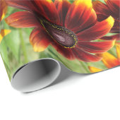 Braunes und goldenes Blume-glänzendes Papier Geschenkpapier (Rolleneckpunkt)