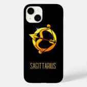 Braunes und goldenes Sagittarius-Zodiakzeichen sch Case-Mate iPhone Hülle (Rückseite)