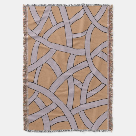 Braunes und Lila Fantasy-Muster Decke (Vorderseite Vertikal)