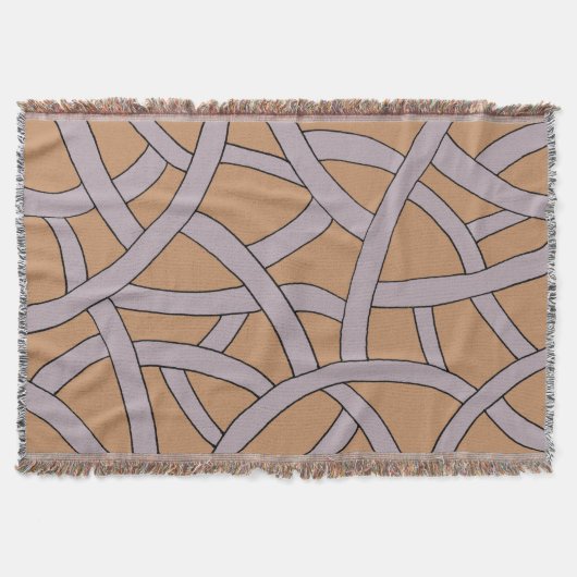 Braunes und Lila Fantasy-Muster Decke (Vorderseite)