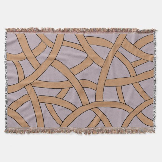 Braunes und Lila Fantasy-Muster Decke (Vorderseite)