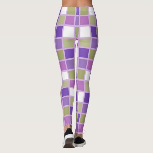 Braunes und Lila Paradies Leggings (Rückseite)