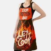 Braunes und Orangenfeuer Ließ It Cook Schürze (InSitu)