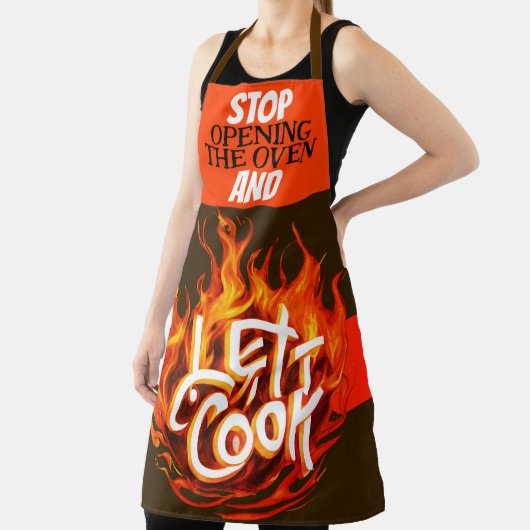 Braunes und Orangenfeuer Ließ It Cook Schürze (InSitu)