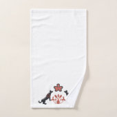 Braunes und rosa Muster und skandinavisches Muster Badhandtuch Set (Handtuch)