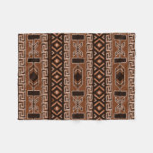 braunes und schwarzes Aztekenmuster Fleecedecke (Vorderseite (Horizontal))